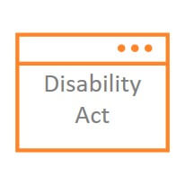 icon to identify matters run under the Disability Act