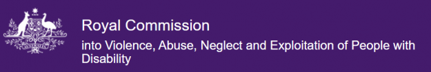 DRC Disability Royal Commission banner: 'Royal Commission into Violence, Abuse, Neglect and Exploitation of People with Disability'