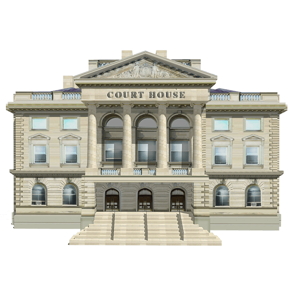 Court House 1 Picture of a large building with 'Court House' written across the top.